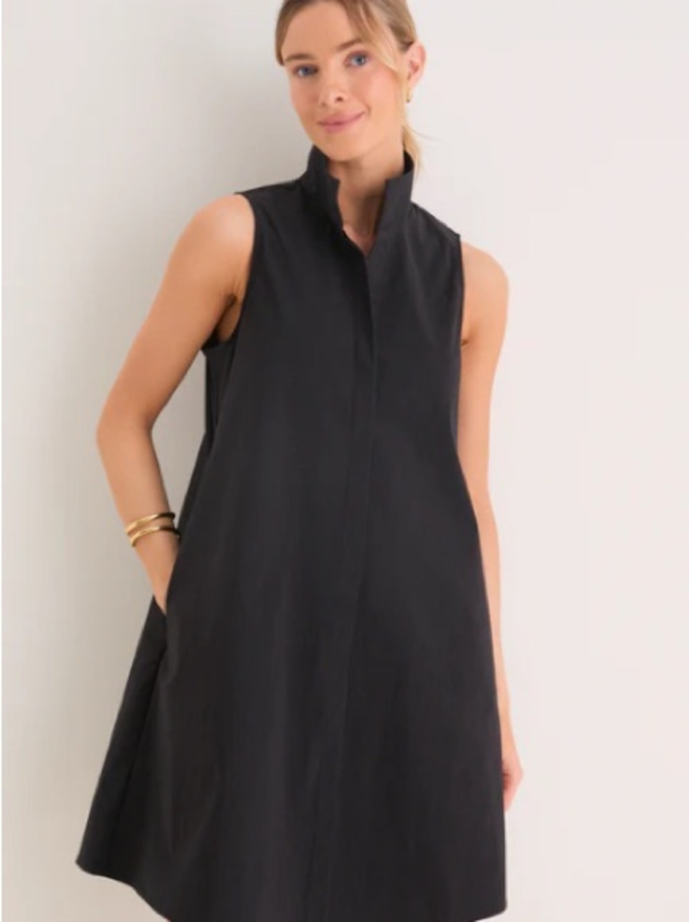 Tuckernuck Charlie Sleeveless Black A-Line Dress